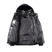 Veste bomber unisexe en tissu polyester/coton brillant de style décontracté OEM, col montant en laine, fermeture éclair, vente en gros, veste d'hiver