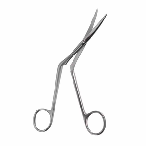 Ciseaux nasaux courbés Heymann de qualité supérieure - Ciseaux chirurgicaux ORL réutilisables en acier inoxydable pour rhinoplastie, turbinat, septum, septoplastie - Product Image 3