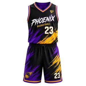 Ensemble d'uniformes de basketball personnalisés pour hommes, respirant, à séchage rapide, maillot et short d'équipe, vêtements de sport par sublimation, kit d'entraînement - Product Image 2
