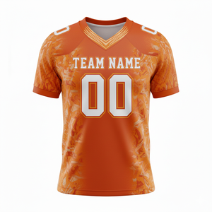 เสื้อฟุตบอลอเมริกันแบบกำหนดเองได้ สำหรับผู้ใหญ่ แขนสั้น ระบายอากาศ ป้องกันรังสียูวี ป้องกันแบคทีเรีย แห้งเร็ว ไซส์ใหญ่ คอวี 100% - Product Image 3