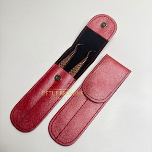 Pince à épiler pour cils GETUP BROSONS IMPEX de haute qualité, en acier inoxydable courbé, couleurs or rose plasma, pointe lisse, poignée diamantée - Product Image 4