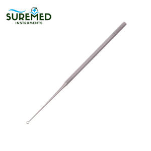 Curette auriculaire Buck en acier inoxydable, droite et à bout émoussé, instrument chirurgical manuel ORL pour usage hospitalier - Product Image 3