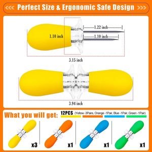 12 Pezzi/6 Coppie di Supporti per Pannocchie in Acciaio Inox, Spiedini Doppi per Mais, Utensili da Cucina per Barbecue all'Aperto - Product Image 2
