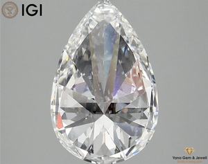 Forme de poire 2.50 carat CVD diamant cultivé en laboratoire D couleur VS1 clarté 12.67 MM IGI certifié brillance magnétique d'un diamant - Product Image 4