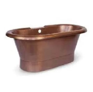 Acrylic Direct Wholesaler from India Copper <b>Bath</b> Tub with Patina Finish Antique Single & Double Slipper - Product Image 2