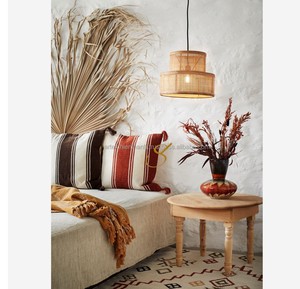 Boho Chic Style <b>Rattan</b> Lampshade Sustainable 2-Tier Pendant Light Shade Modern Pastoral Ceiling Hanging <b>Lantern</b> Cover - Product Image 4