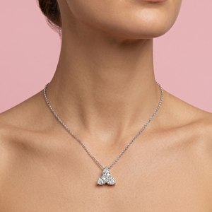 Elegant 1.0Ct Lily Lab Grown Diamond Pendant en or massif Sparkling Diamond Pendant Gift for Her Christmas Gift - Product Image 3