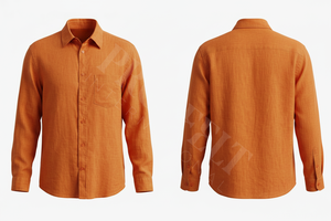 Chemises habillées à manches longues personnalisées avec logo privé, coupe ajustée, en coton, formelles, pour le bureau, avec boutons, pour le travail - Product Image 4