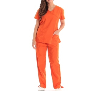 Ensemble de Blouse et Pantalon Médical Unisexe OEM en Tissu Toile de Haute Qualité pour Infirmières et Médecins, Uniformes d'Hôpital avec Détection d'Aiguilles, Vente en Gros - Product Image 1