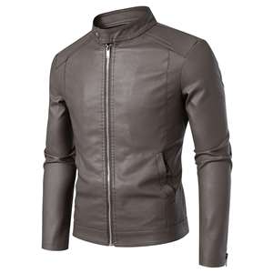 Chaqueta de Cuero Sintético PU de Alta Calidad para Motociclistas, Estilo Clásico, Corte Ajustado, Resistente al Viento, Color Negro, para Hombre - Product Image 2