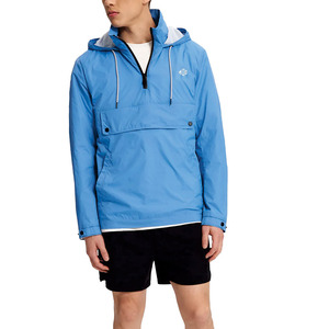 Half Zip Hooded Windbreaker <b>Jacket</b> Men Custom <b>Lightweight</b> Nylon Pullover Rain Waterproof Nylon <b>jacket</b> for men - Product Image 1