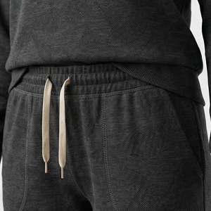 Conjunto de 2 Piezas para Mujer, Sudadera de Punto con Cuello Redondo y Manga Larga, Pantalones Deportivos de Color Sólido, Corte Regular hasta el Tobillo - Product Image 5