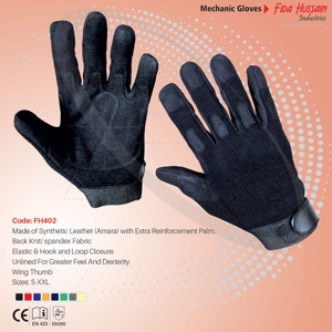 Guantes de cuero aprobados por mantenimiento de la mejor calidad preferidos de Pakistán Guantes mecánicos para seguridad en el trabajo Guantes de Trabajo - Product Image 6