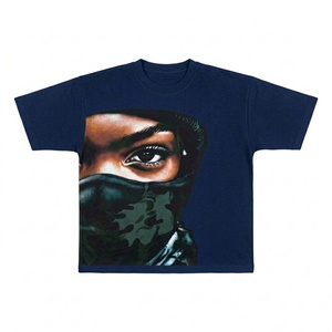 T-shirt unisexe à col rond et manches courtes, coupe oversize décontractée, en coton 100% 260 g/m², style streetwear, avec lettres imprimées - Product Image 1