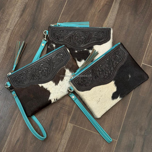 Cartera de mano informal de cuero de gran capacidad con cierre de cremallera para mujer - Product Image 5