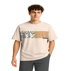 เสื้อยืดคอกลมแขนสั้นผ้าคอตตอนหนา 300 กรัม สำหรับผู้ชาย ขายส่ง เสื้อยืดโอเวอร์ไซส์เปล่าสำหรับผู้ชาย - Product Image 4