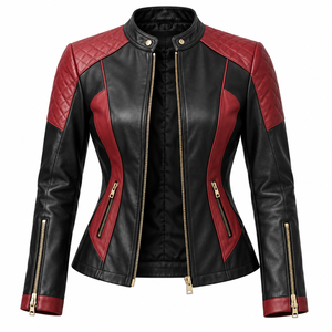 Veste d'hiver en cuir véritable sur mesure pour homme, veste de motard de qualité supérieure, fermeture éclair, vêtements d'extérieur tendance, durable, confortable, séchage rapide - Product Image 1