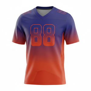 Custom Adults' American <b>Football</b> Jersey Breathable <b>Eco</b>-<b>Friendly</b> V-neck Polyester Short Sleeve Sports Uniform Personalized Team - Product Image 5