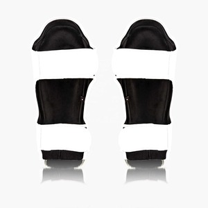 Protège-tibias et protections de jambe Fly, nouveau modèle professionnel, en cuir de vachette véritable, équipement de protection, logo personnalisé, entraînement et sparring arts martiaux - Product Image 4