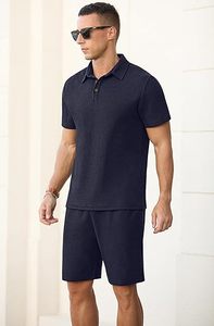 Ensemble t-shirt et short pour homme, mode été décontractée de haute qualité, logo personnalisé, ensemble deux pièces pour homme, vente en gros, ensemble short personnalisé - Product Image 3
