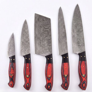 Ensemble de couteaux de chef en acier Damas, collection complète de cuisine professionnelle pour hacher, trancher, couper en dés et préparer les aliments - Product Image 4