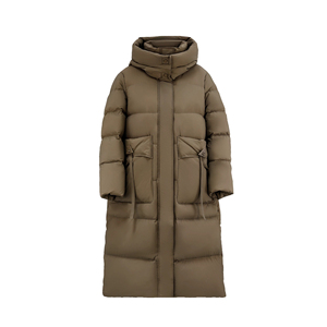 <b>Women's</b> Long Hooded <b>Parka</b> Coat Detachable Collar Full Sleeve Thick Winter Warm Casual Outerwear Solid Color Zipper Closure Quick - Product Image 3