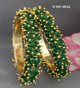 กำไลข้อมือมุกสีเขียวทอง รุ่น Sku-6062 - Product Image 3