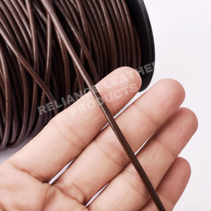 Cordon en cuir souple brun foncé de 3 mm, corde ronde de qualité supérieure pour bijoux faits à la main, corde en cuir véritable pour bracelet, collier, bricolage - Product Image 6