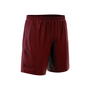 <b>Men</b> <b>Red</b> Solid Color 100% Cotton Quick Dry Breathable Elastic Waist Front Logo Knitted Casual Sport Style <b>Shorts</b> - Product Image 2