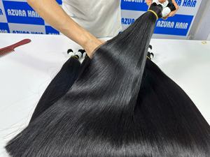 Fournisseur en gros de cheveux humains vierges, bruts, purs, provenant du Vietnam, lisses naturels, couleur naturelle, extensions de cheveux humains - Product Image 2