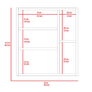 Armadietto per medicinali a porta singola con due ripiani esterni e tre ripiani interni, specchi da bagno bianchi 18H - Product Image 4