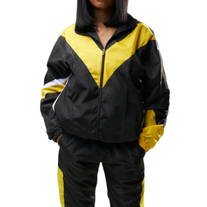 Ensemble survêtement décontracté coupe-vent court pour homme, grande taille, hiver 2026, avec sweat à capuche et pantalon, motif uni, 100 % nylon, vente en gros sur mesure - Product Image 5