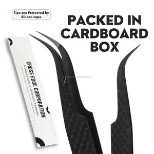 Professional Fiber Tip Lash Tweezers Set 90° Eyelash Extension Tweezers Stainless Steel Volume Lash <b>Tool</b> - Product Image 6