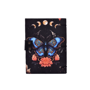 Cuaderno Artístico A5 con Diseño de Mariposa y Fases Lunares, con Candado y Tapa Dura |   Diario de escritura de doble cara de 200 páginas, libro premium para regalo - Product Image 2