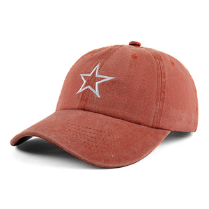 Casquette de baseball unisexe ajustable en coton lavé avec broderie étoile, 6 panneaux, style Dad Cap, qualité supérieure - Product Image 4
