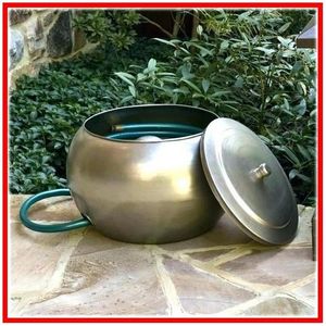 Soporte para Manguera de Jardín de Cobre con Patina Vintage, con Poste Central, Organizador Grande para Tuberías de Agua en Exteriores - Product Image 2