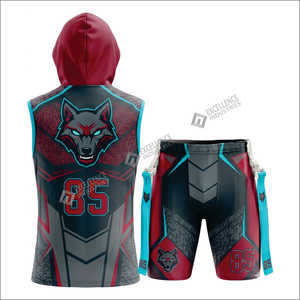 Ensemble d'uniformes de football 7v7 entièrement sublimés, nouveau design, uniformes à drapeaux pour jeunes, respirants et confortables - Product Image 3