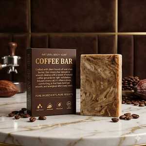 Jabón de Café Premium, Exfoliante Corporal Natural, Jabón Artesanal Hidratante para Baño y Limpieza Facial, Proveedor al por Mayor - Product Image 1