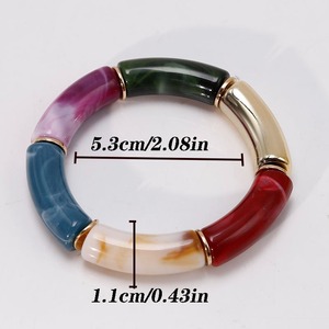 Bracelet en résine fait main pour femmes, bijoux tendance, accessoires de mode, vente en gros - Product Image 6