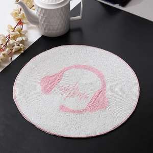 Set de table classique fait main avec broderie de perles pour événements festifs, décoration de la maison, tapis de table décoratif pour café et table à manger - Product Image 1