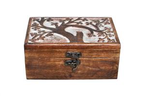 Petite boîte carrée en bois gravée au laser sur mesure, boîte à bijoux gravée au laser, boîte de rangement, étui à bagues en gros - Product Image 2