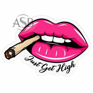 ถาดอะคริลิคสำหรับต่อขนตาแบบยั่งยืน รูปทรงริมฝีปาก สีชมพูสดใส ยี่ห้อ Just Get High Pink Lips Lash Tile อุปกรณ์เสริมความงาม - Product Image 1