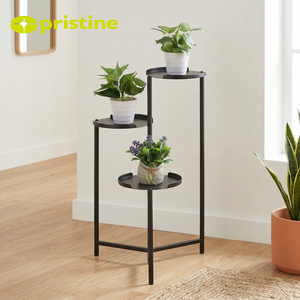 Support de plantes en métal à 3 niveaux pour balcon, avec revêtement en poudre, étagère fonctionnelle en acier pour pots de fleurs, rangement domestique - Product Image 6