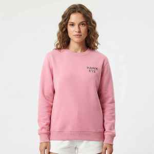 Sudadera Rosa de Cuello Redondo para Mujer, Manga Larga, Corte Regular, Tejido de Algodón, Informal de Otoño, con Estampado de Letras en la Parte Delantera - Product Image 3