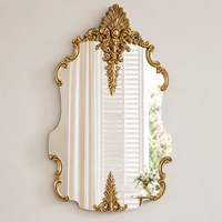 Miroir mural baroque en or antique, miroir décoratif vintage orné pour salle de bain, chambre à coucher, salon, décoration intérieure