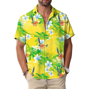 Chemise hawaïenne pour homme à imprimé floral, manches courtes, boutonnée, col rabattu, chemise de plage, chemise décontractée d'été, légère, pour les vacances - Product Image 4