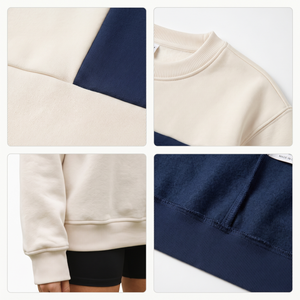 Sudadera casual con capucha para mujer, con lentejuelas, bloques de color, media cremallera, cuello redondo, manga larga y puños acanalados, para otoño e invierno - Product Image 4