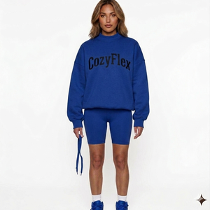Sweat-shirt à col montant unisexe, coupe ample, en mélange de coton, pull chaud d'hiver, streetwear décontracté, tendance, confortable, haut de gamme - Product Image 3