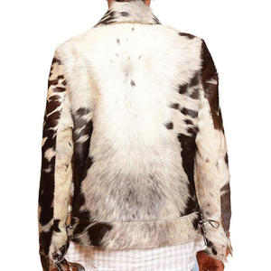 Chaqueta de Cuero Personalizada para Mujer, Chaqueta de Cuero Vacuno con Pelo Natural, Chaqueta de Piel de Vaca - Product Image 3