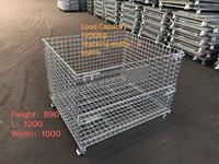 Chariot de stockage industriel Depotfit pour CARTER OEM en acier au carbone avec caisse grillagée, chariot à boîtes empilables, rayonnage à boîtes empilables, galvanisé
